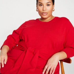 Universal Standard Misa Sweatshirt Dress Barbados Cherry Red Womens XL 14-16 EUC